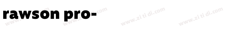 rawson pro字体转换
